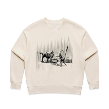 "Where did the vehicles stop?" - Women's Crew Jumper