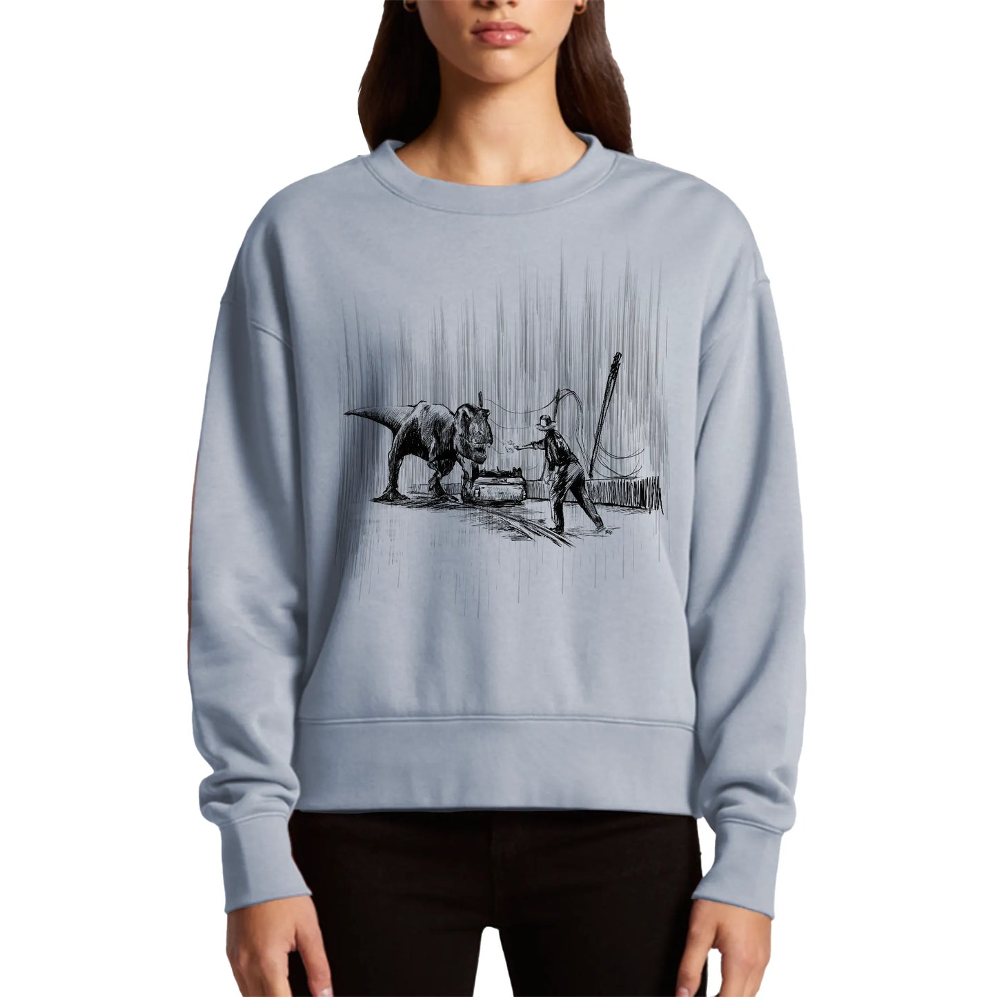"Where did the vehicles stop?" - Women's Crew Jumper