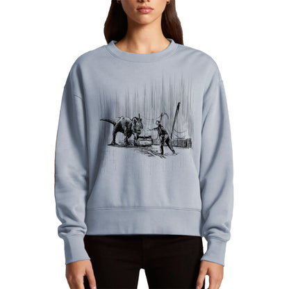 "Where did the vehicles stop?" - Women's Crew Jumper