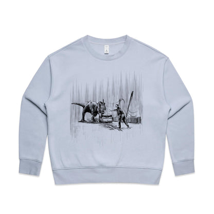 "Where did the vehicles stop?" - Women's Crew Jumper