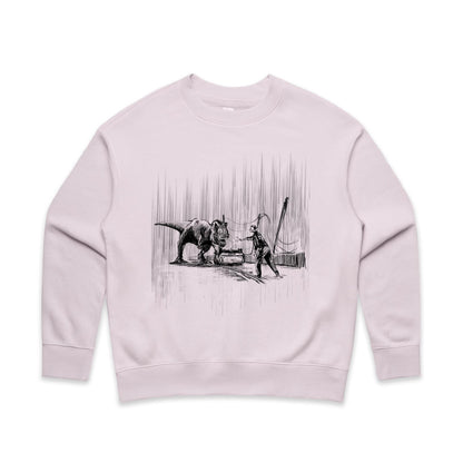 "Where did the vehicles stop?" - Women's Crew Jumper
