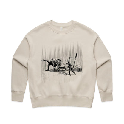 "Where did the vehicles stop?" - Women's Crew Jumper